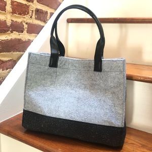 Gray and Black Shimmering Tote